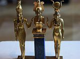 Paris Louvre Antiquities Egypt 889-866 BC Triad of Osorkon - Goddesses Osiris, Isis, and Horus